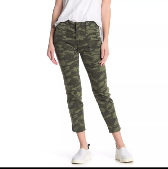 KUT From The Cloth Reese Camo Ankle Straight Leg Ankle Zip Pant Size 0 - Picture 17 of 17